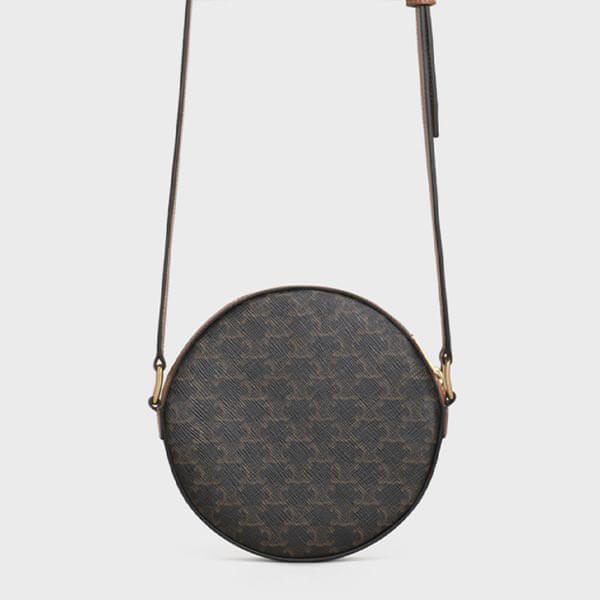 2021SS☆ セリーヌ ストラップ付きラウンドパース ホワイト 偽物 10G342CAM.04BT